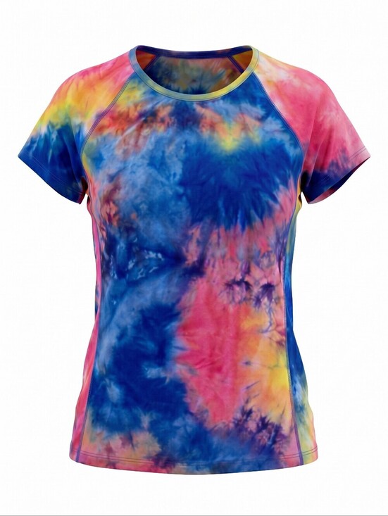 VOGO Athletica Tops - VOGO Athletica Multicolor Tie-Dye Athleisure